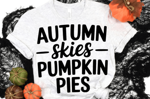 Autumn Skies Pumpkin Pies SVG Design for Graphics and Crafts