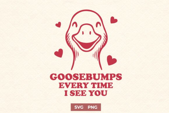 Cute Goose SVG PNG Goosebumps Love for Crafts and Graphics