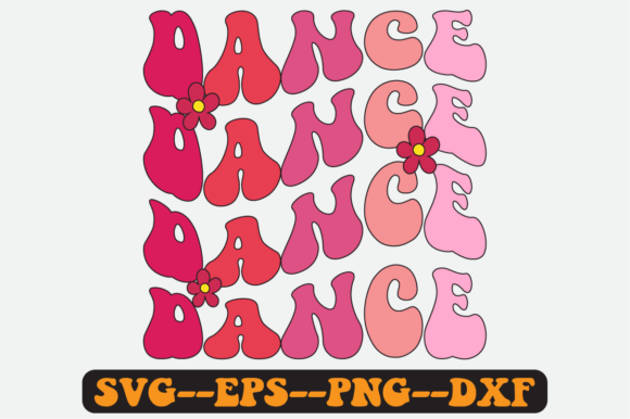 Dancing Quote Retro Svg Design for Graphics and Crafts