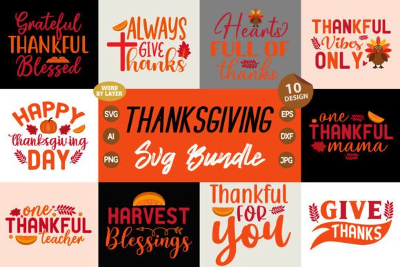 Thanksgiving SVG Bundle Vol. 5.1: Graphics for Crafts & Local Brands
